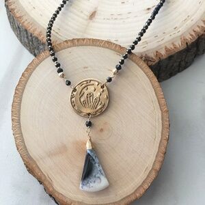 Star necklace gold. Opal Necklace and Spinel Necklace. Bronze moon necklace.